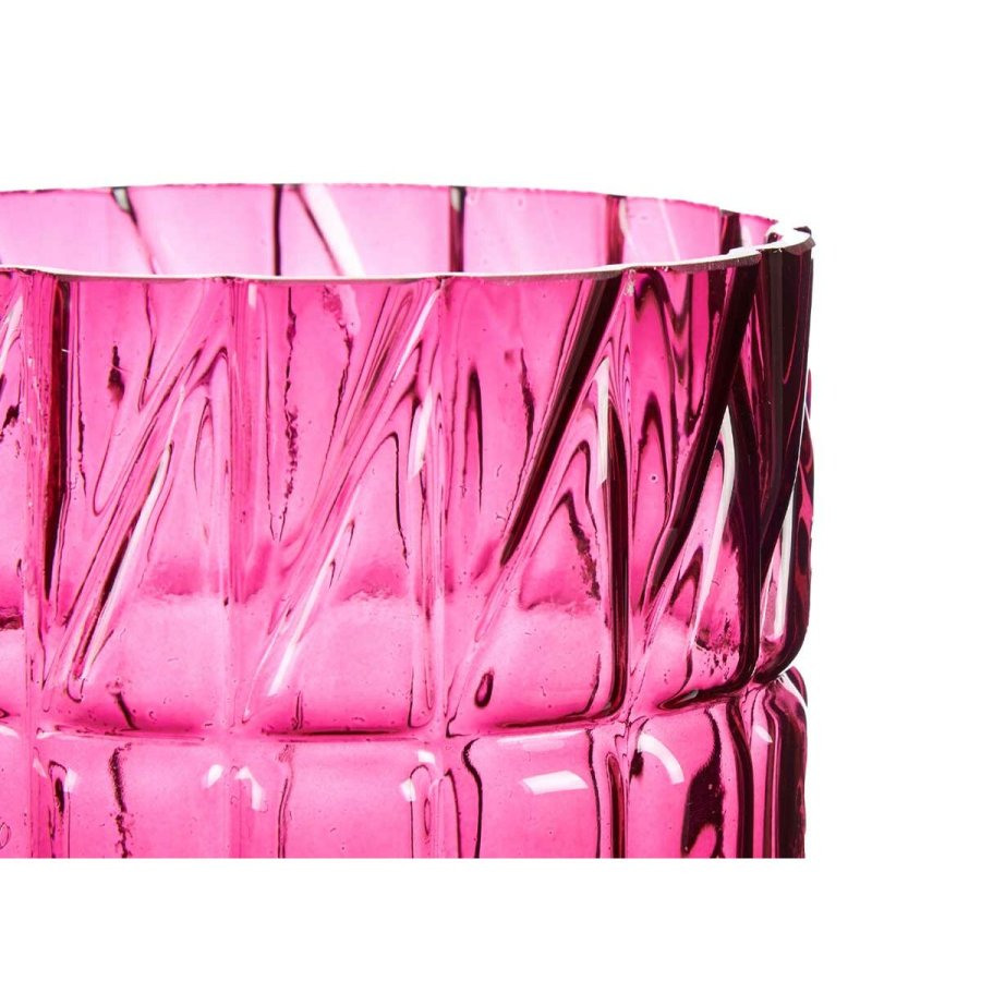 Vase Gift Decor G30101326S-5 G30101326S-5 Pink Mrk pink Krystal Kobberstik 13 x 26,5 x 13 cm (6 enheder) #3