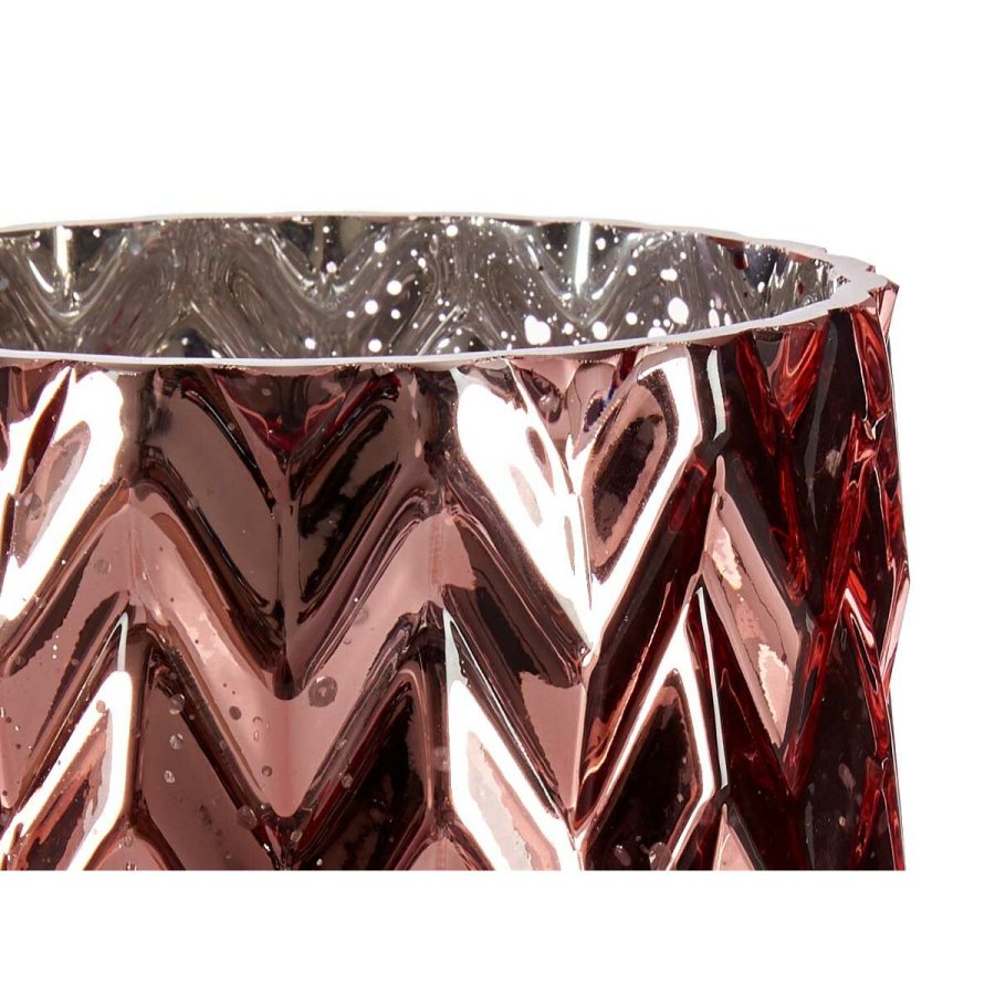 Vase Kobberstik re (af hvede) Pink Krystal 11,3 x 19,5 x 11,3 cm (6 enheder) #3