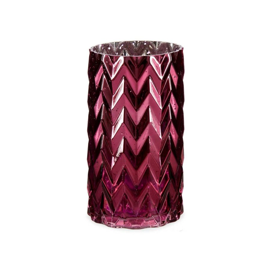 Vase Gift Decor V1220MMS-5 V1220MMS-5 Pink Krystal re (af hvede) Kobberstik 11,3 x 19,5 x 11,3 cm (6 enheder) #2