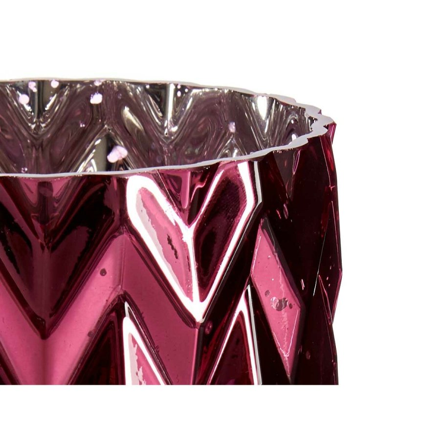 Vase Gift Decor V1220MMS-5 V1220MMS-5 Pink Krystal re (af hvede) Kobberstik 11,3 x 19,5 x 11,3 cm (6 enheder) #3