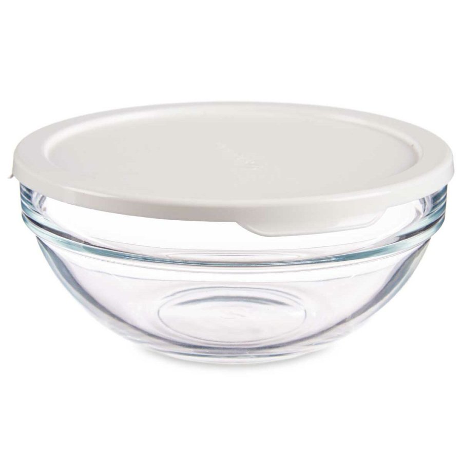Rund madkasse med lg Pasabahce Chefs Hvid 595 ml 14 x 6,3 x 14 cm (6 enheder) #3
