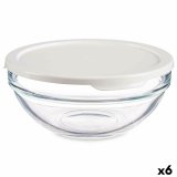 Rund madkasse med lg Pasabahce Chefs Hvid 595 ml 14 x 6,3 x 14 cm (6 enheder) #1