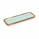 Borddekoration Gift Decor GMC-147-2370-3 Hvid Brun Grn Polyester Harpiks Mangotr 45 x 15 cm 15,2 x 2,54 x 45,7 cm Blad af en p #2