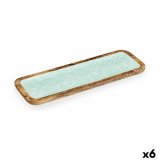 Borddekoration Gift Decor GMC-147-2370-3 Hvid Brun Grn Polyester Harpiks Mangotr 45 x 15 cm 15,2 x 2,54 x 45,7 cm Blad af en p #1