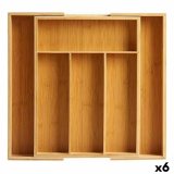 Bestikholder Kinvara JWKW-3714/1 Brun Bambus Tilpasseligt rum Forlngbar (6 enheder) #1