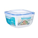 Hermetisk madkasse Leknes 30105 Gennemsigtig Plastik Firkantet 2,4 L 20 x 11 x 20 cm (12 enheder) #3