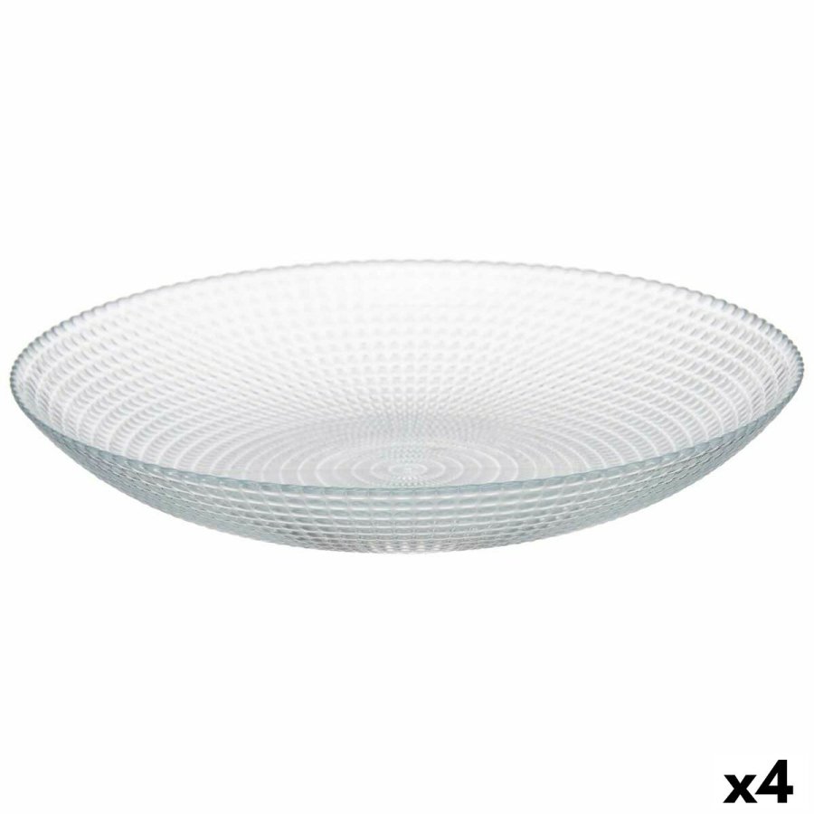 plade Pasabahce Generation Gennemsigtig Glas 23 x 7 x 23 cm (4 enheder) #1
