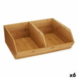 ske som kan stables Kinvara JWKW-5152 (2) Brun Bambus 34,5 x 13 x 31 cm (6 enheder) #1