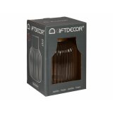 Vase Gift Decor V1522IP-T V1522IP-T Gennemsigtig Gylden Glas 14,5 x 22 x 14,5 cm (6 enheder) #3