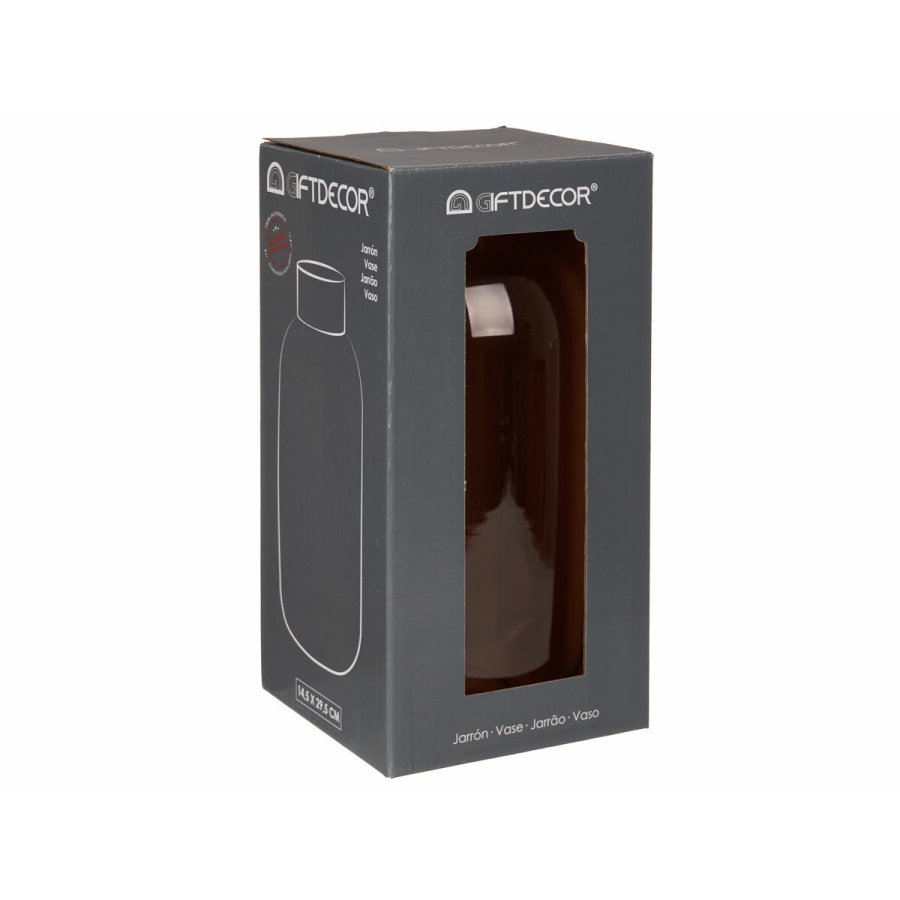 Vase Gift Decor V1530IP-C V1530IP-C Pink Gylden Glas 14,5 x 29,5 x 14,5 cm (6 enheder) #3