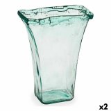 Vase Gift Decor A35435 A35435 Gennemsigtig Krystal Genbrugsglas 27 x 34,5 x 14 cm (2 enheder) #1