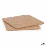 Bordsk�ner-s�t Kinvara KT166139S Natur Kork 18 x 0,5 x 18 cm D�kkeserviet (12 enheder) #1