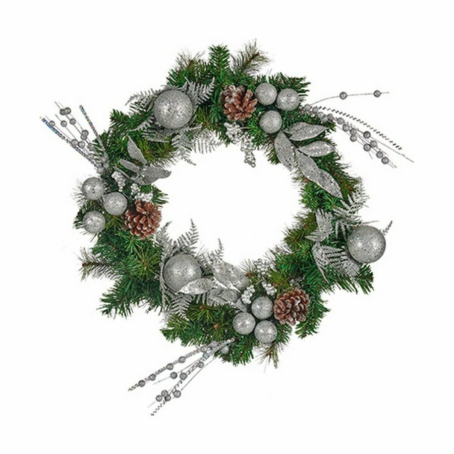 Adventskrans Krist+ K1912698-1 Grn Slvfarvet 60 x 13 x 60 cm (4 enheder) #5
