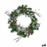 Adventskrans Krist+ K1912698-1 Grn Slvfarvet 60 x 13 x 60 cm (4 enheder) #1