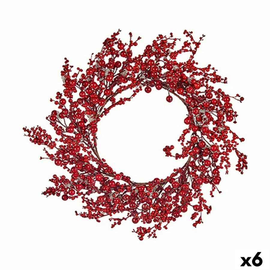 Adventskrans Rd Plastik 48 x 10 x 48 cm (6 enheder) #1