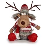 Dekorativ figur Krist+ FG31-9590A Hvid Brun Rd Gr Hjort 17 x 30 x 27 cm (4 enheder) #5