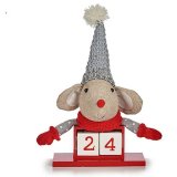 Dekorativ figur Krist+ FG18-0705C-R Rd Gr Mus 20 x 11 x 20 cm Kalender (8 enheder) #5