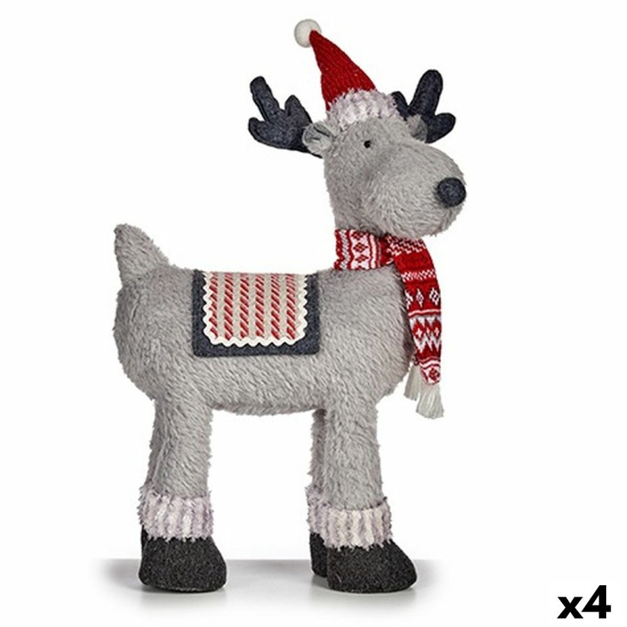 Dekorativ figur Julerensdyr Rd Gr 22 x 47 x 45 cm (4 enheder) #1
