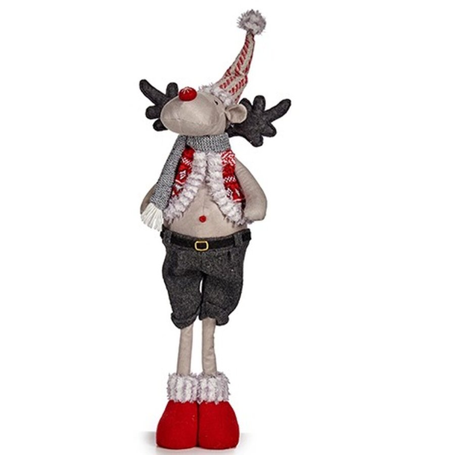 Dekorativ figur Julerensdyr Rd Gr Polyester 13 x 65 x 18 cm (4 enheder) #5
