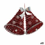Julepynt Halskde Htter Lametta LED Lys Hvid Rd 52 x 31,5 x 7,5 cm (12 enheder) #1