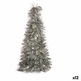 Dekorativ figur Juletr Lametta Slvfarvet polypropylen PET 27 x 45,5 x 27 cm (12 enheder) #1