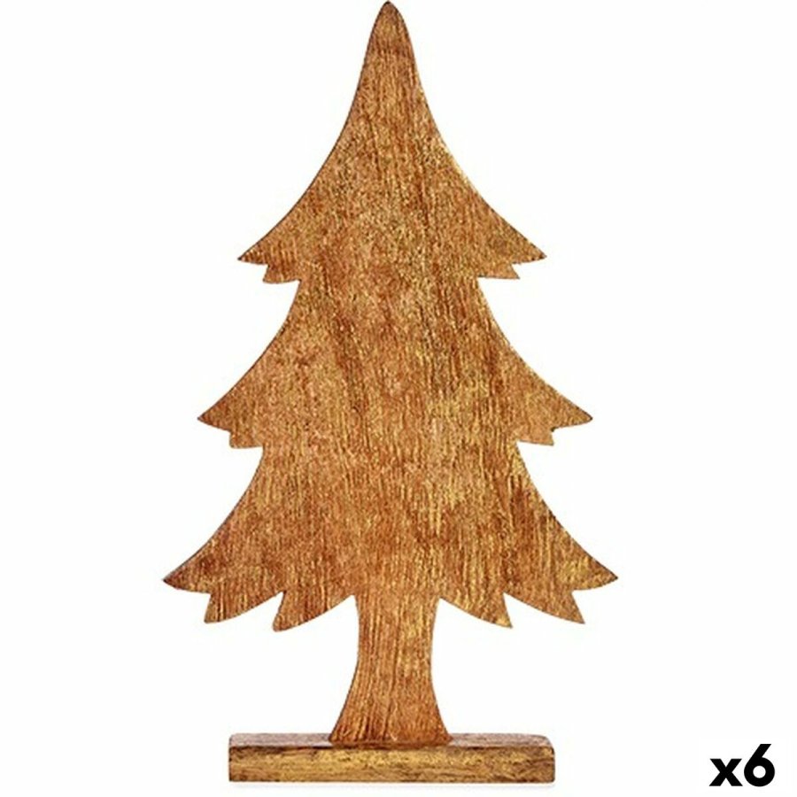 Dekorativ figur Juletr Gylden Tr 5,1 x 49,5 x 25,5 cm (6 enheder) #1