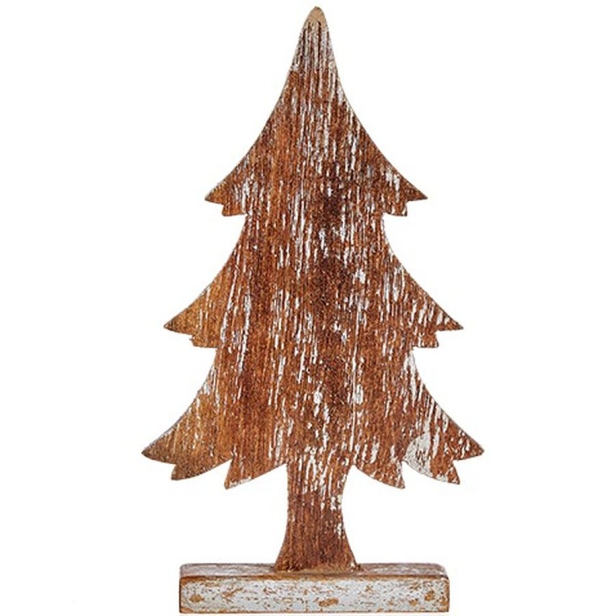 Dekorativ figur Juletr Slvfarvet Tr 5 x 39 x 21 cm (6 enheder) #5