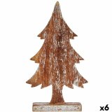 Dekorativ figur Juletr Slvfarvet Tr 5 x 39 x 21 cm (6 enheder) #1
