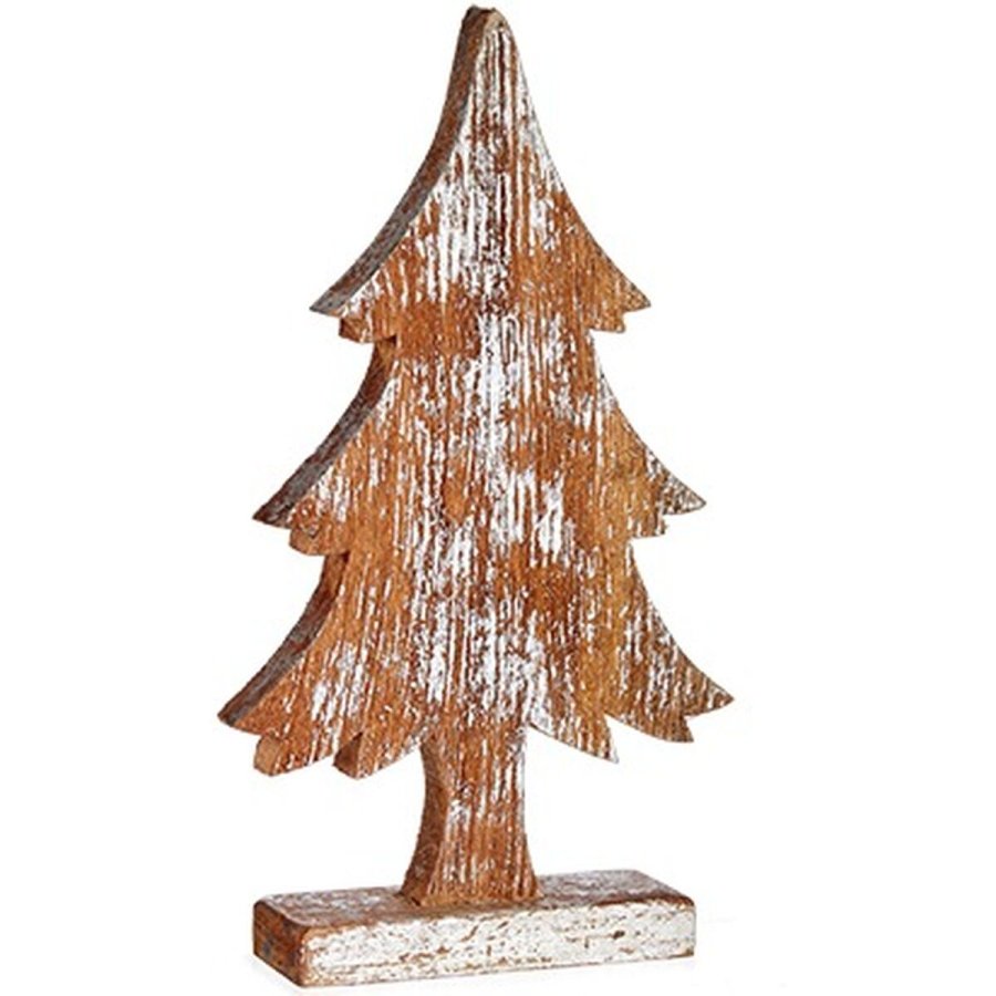 Dekorativ figur Juletr Slvfarvet Tr 5 x 39 x 21 cm (6 enheder) #9