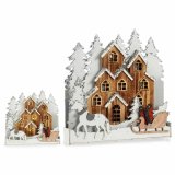 Dekorativ figur Lys By Hvid Brun Tr 44 x 44,5 x 6 cm (4 enheder) #9