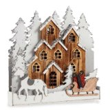 Dekorativ figur Lys By Hvid Brun Tr 44 x 44,5 x 6 cm (4 enheder) #5