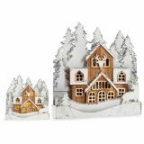 Dekorativ figur Lys By Hvid Brun Tr 44 x 43 x 6 cm (4 enheder) #9