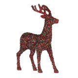 Dekorativ figur Julerensdyr Skinne Multifarvet Plastik 15 x 45 x 30 cm (8 enheder) #5