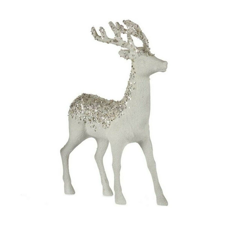 Julerensdyr Hvid Plastik 15 x 45 x 30 cm (2 enheder) #5