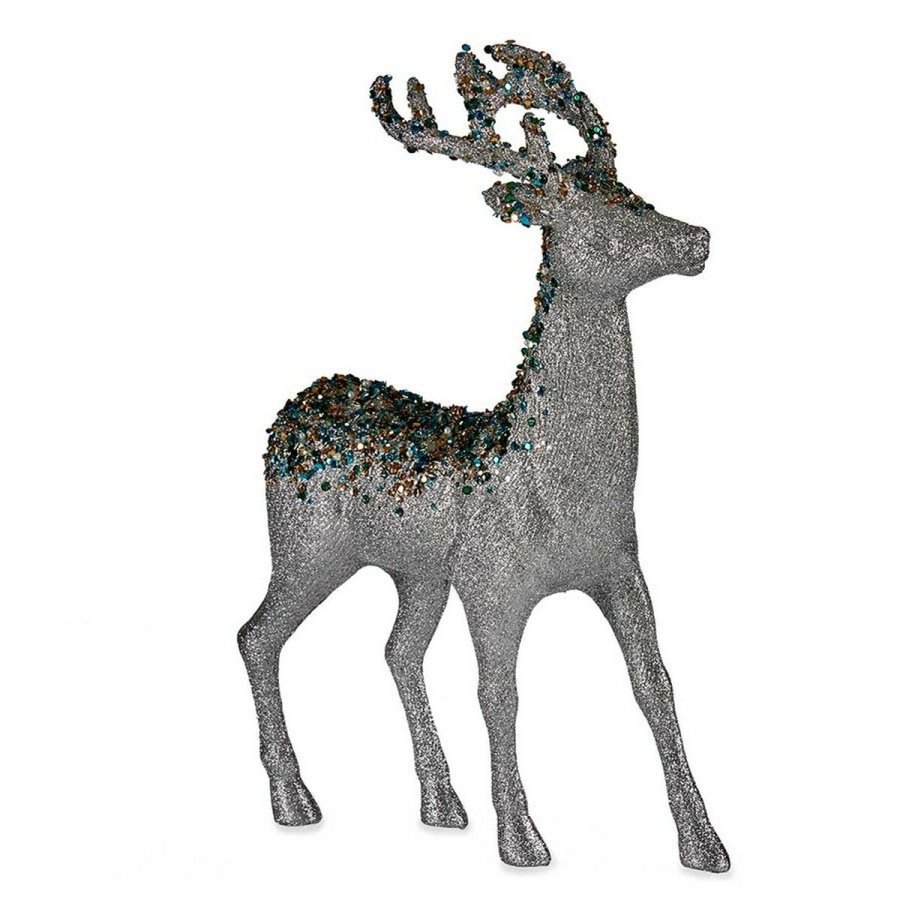 Dekorativ figur Julerensdyr Slvfarvet Plastik 15 x 45 x 30 cm (2 enheder) #5