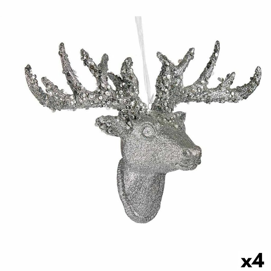 Julepynt Julerensdyr Halskde Slvfarvet 32 cm (4 enheder) #1