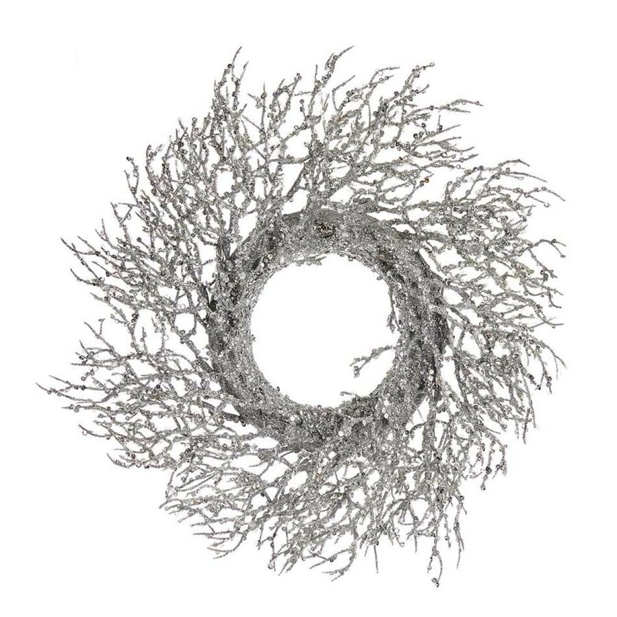 Adventskrans Gren Slvfarvet Plastik 50 x 10 x 50 cm (2 enheder) #5
