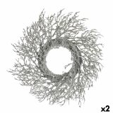 Adventskrans Gren Slvfarvet Plastik 50 x 10 x 50 cm (2 enheder) #1