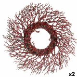 Adventskrans Gren Rd Plastik 50 x 10 x 50 cm (2 enheder) #1