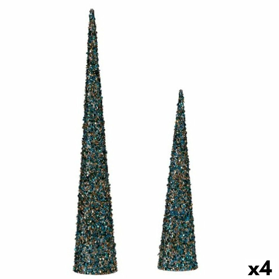 St med tal Kegler Paillietter Bl Gylden Plastik (4 enheder) #1