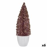 Dekorativ figur Juletr Pink Gylden Plastik 9 x 28 x 9 cm (6 enheder) #1