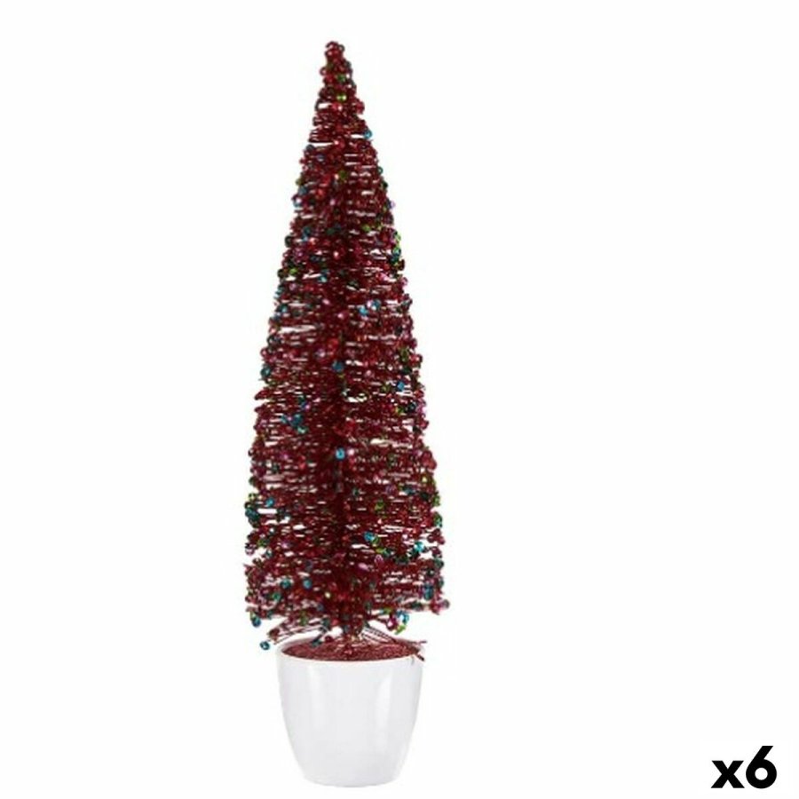 Dekorativ figur Juletr Bl Fuchsia Plastik 10 x 38 x 10 cm (6 enheder) #1