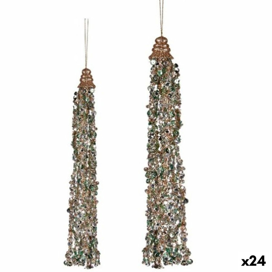 Julepynt Halskde Guirlander Bl champagne (24 enheder) #1