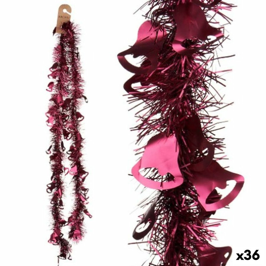 Juleguirlande Lametta Htter Fuchsia Plastik 12 x 12 x 200 cm (36 Enheder) #1