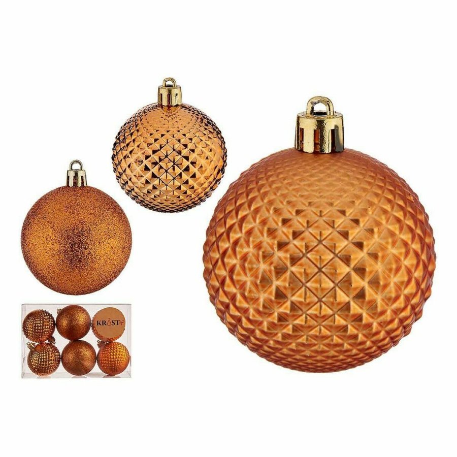 St med julekugler 6 cm Orange PVC (12 enheder) #5