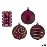St med julekugler Lilla PVC  6 cm (4 enheder) #1