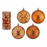 St med julekugler 8 cm Orange PVC (4 enheder) #5