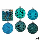 St med julekugler Turkisbl 7 cm (4 enheder) #1