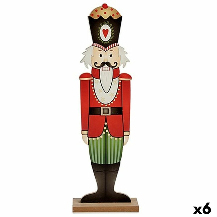 Dekorativ figur Nddeknkker Hvid Sort Rd Grn Tr 10 x 60 x 19 cm (6 enheder) #1