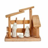 Betlehem dekoration Hvid Natur Tr Keramik 18 x 17 x 8 cm (2 enheder) #5
